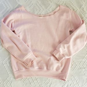 Pink Off Shoulder Sweatshirt